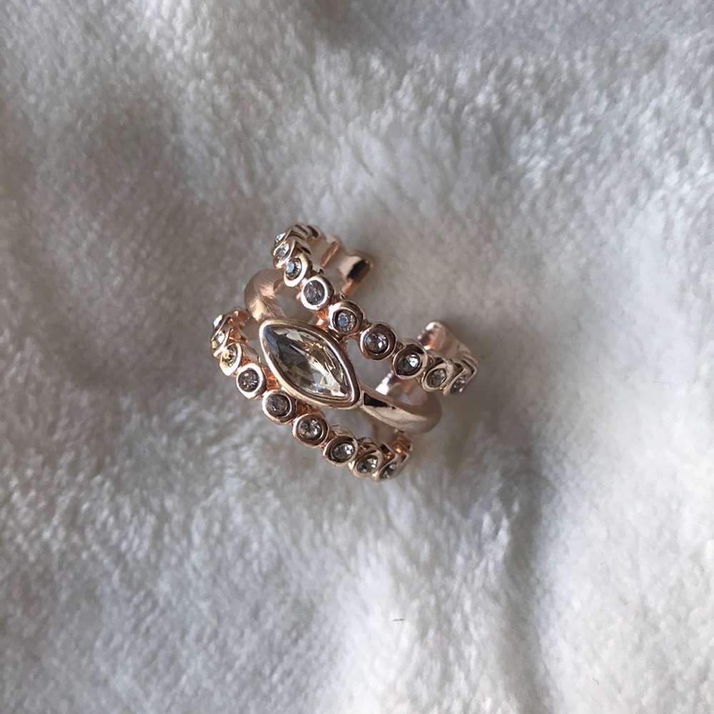Luv Aj Marquise Diamond Disc Statement Ring S/M
